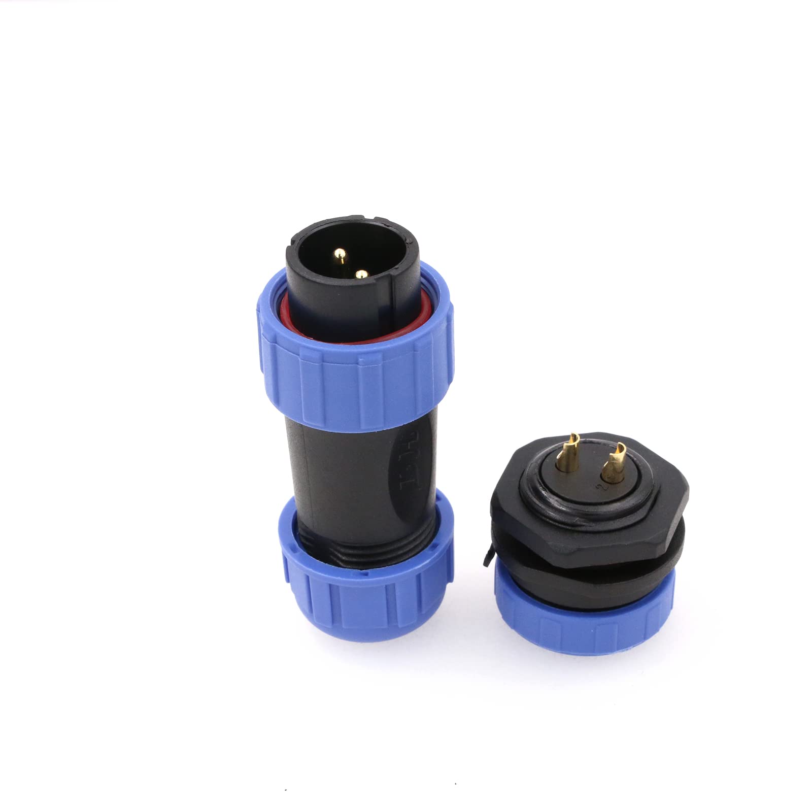 ZBLZGP HE21 2 Pin Connector 30A 8-12mm Cable IP68 Waterproof Connector Plug Male Socket Female Aviation Circular Industrial LED Lighting