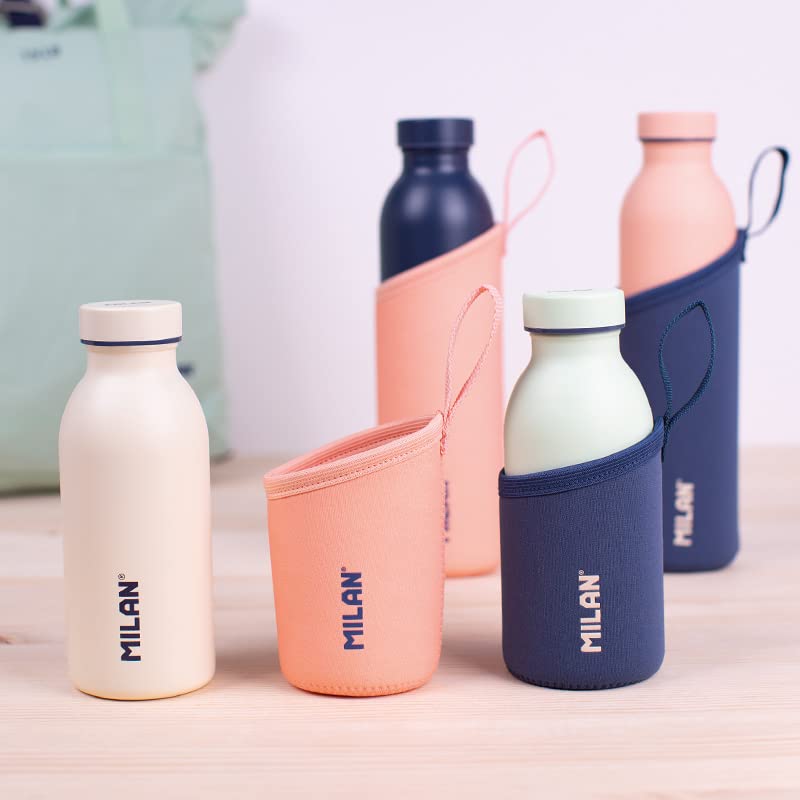 MILAN® Neoprene Protective Sleeve for 0.35 Litre Insulated Bottles 1918 Series Navy Blue, 350 ml - Image 3