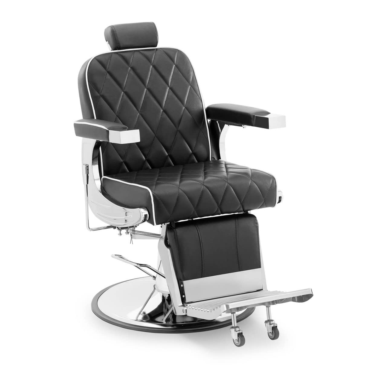 physa PHYSA FOXLEY BLACK Poltrona da barbiere Testa e poggiapiedi 58-71 cm 150 kg neigbar Nero sedia da parrucchiere