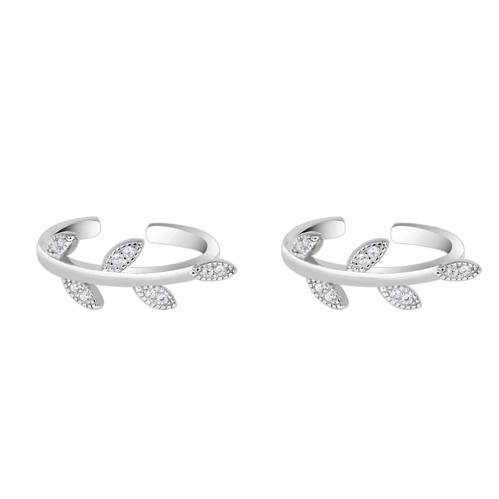 Leaf Charm Toe Ring | | Silver Jewellery for Women | Gift for Women & Girls | with Certificate of Authenticity and 925 Hallmark |-image-30