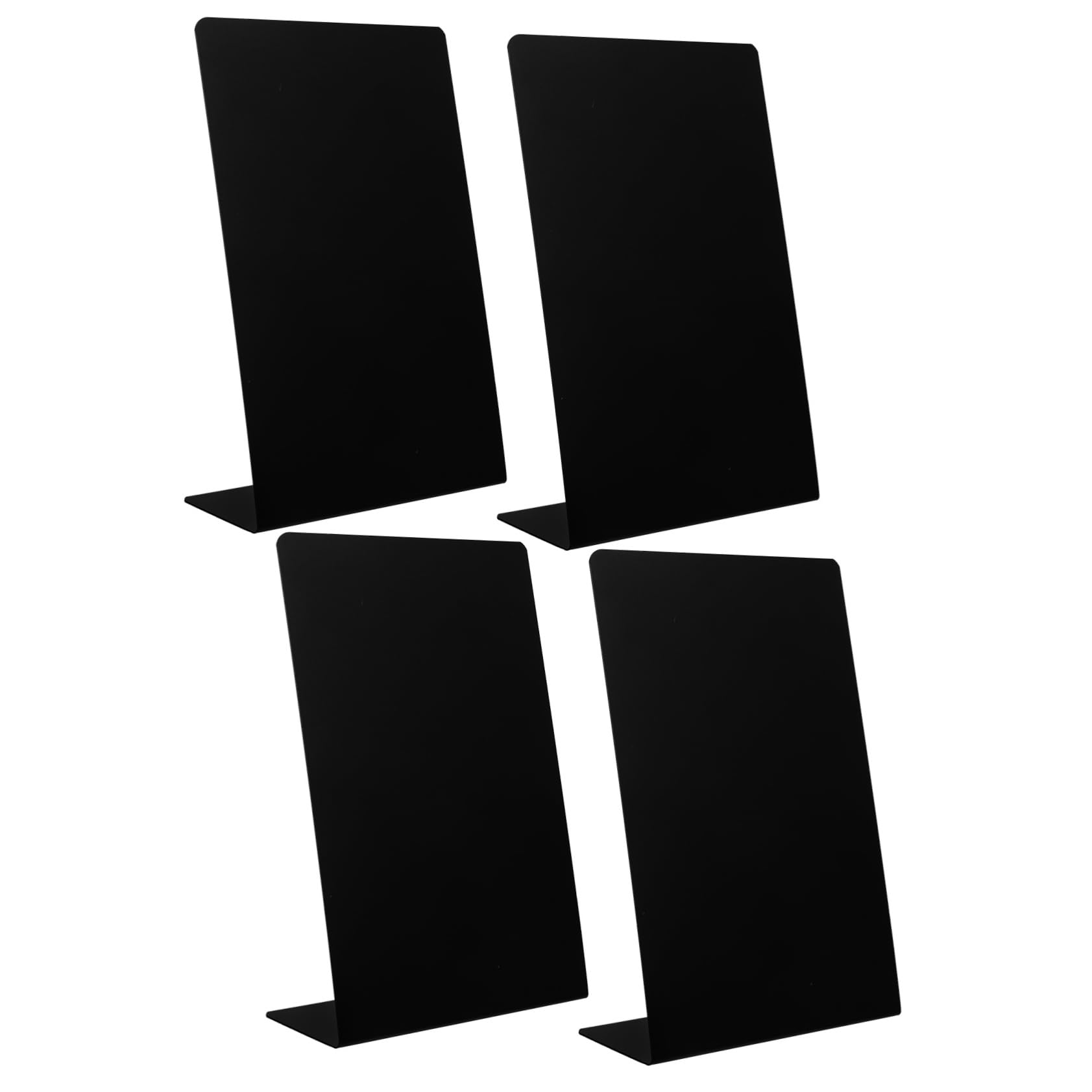 TEHAUX 5 Sätze Zeichen Zeichnen Dekorativ Mini-tafeln Bretter Mini-whiteboard Erste Write Board Werbetafel Multifunktionale Preistafeln Multifunktionale Schilder Pvc Black 4 Stück * 5