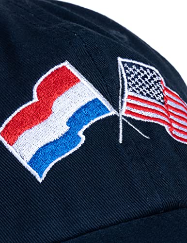 Image of Ann Arbor T-shirt Co. American Friendship Nations Flag Baseball Low Profile Dad Hat for Men Women