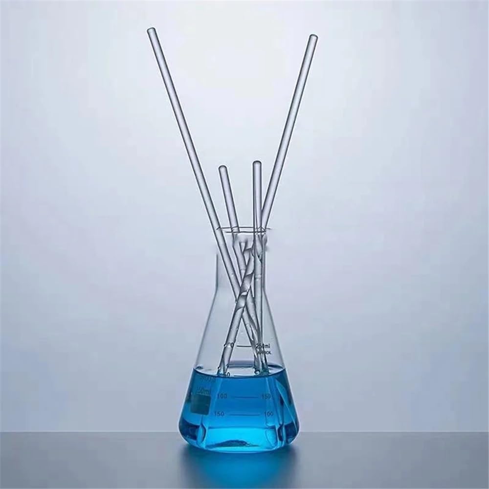 Varilla de vidrio transparente for drenaje, 5 o 10 unidades, for agitar en laboratorios, for experimentos científicos.(7x300mm 10pcs)