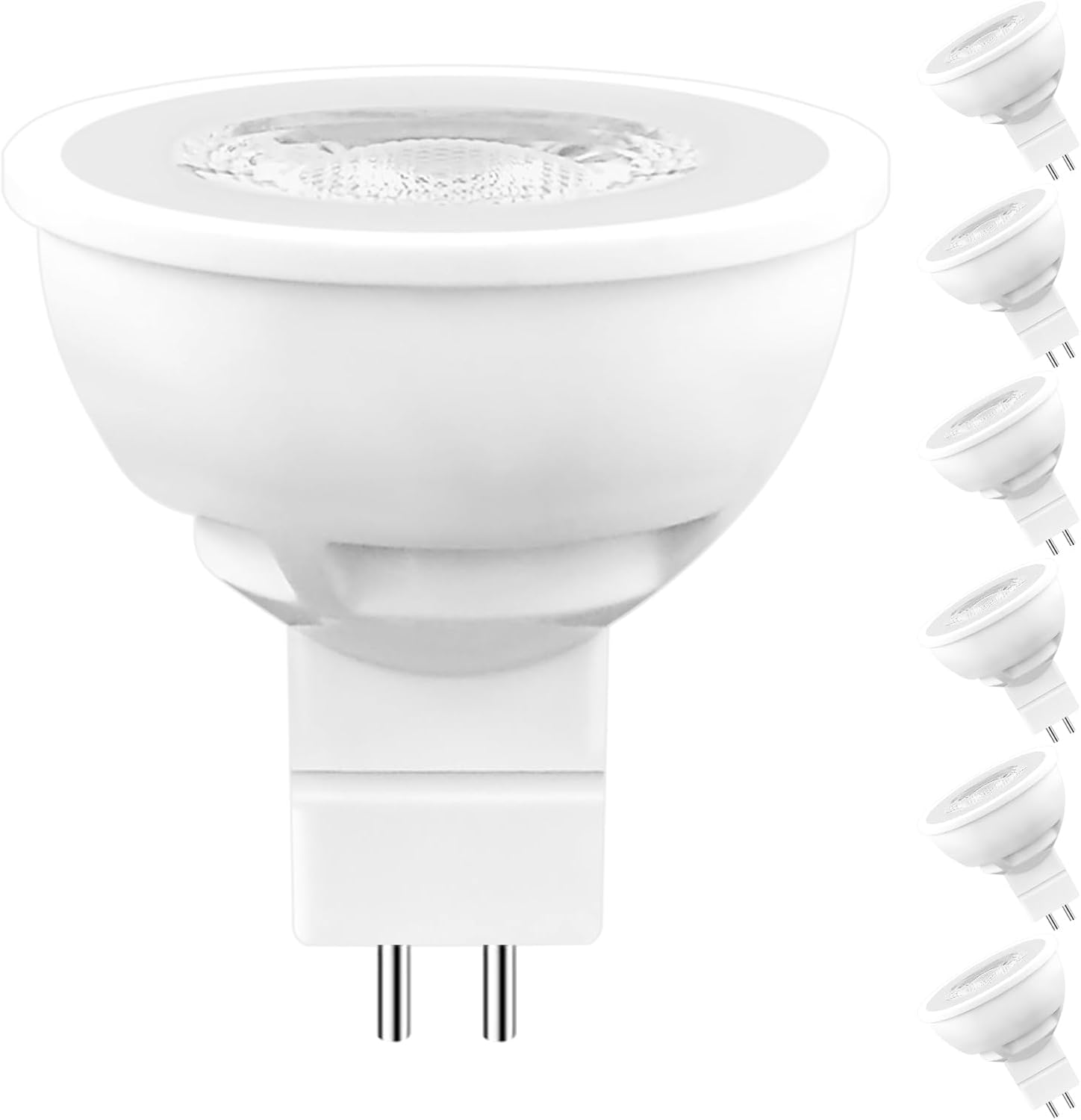 LUXRITE 6-Pack MR16 LED Spotlight Bulbs, 50W Equivalent, Dimmable 3500K