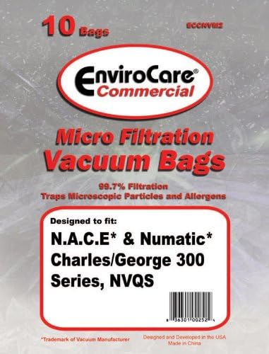 EnviroCare Micro Filtration Vacuum Bags, 10 Pack