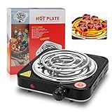 Yuragim Elektrischer Kohleanzünder Kohlebrenner, 1000W Premium Kohleanzünder Elektrisch für Kohle Grill, Elektrischer Grillanzünder, Kohlegrill, Heizplatte Brenner für Kokoskohle Bambuskohle Holzkohle