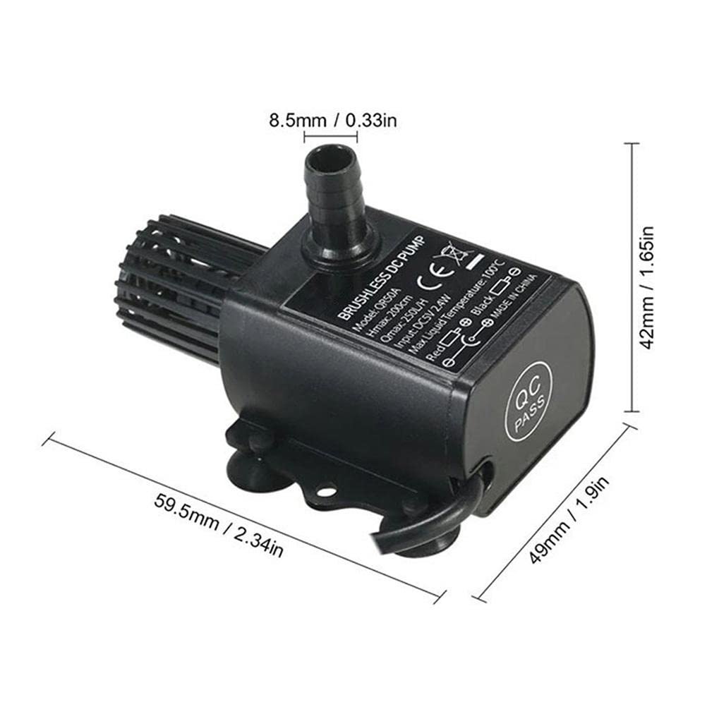 Mini ultra cicha pompa zanurzeniowa, USB 5 V 250 l/h