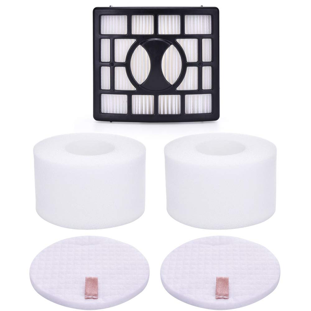 Eztronics Corp kit for Shark Rotator Pro Lift-Away NV680, NV800, NV800W, NV801, NV803, UV810 Hepa Filter & Foam Filter (Containing 2 Foam Filter and 1 Hepa Filter), Compare to Part # XHF680 & XFF680