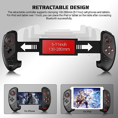 arVin Gaming Controller for iPad/iPad Mini/iPad Air, iPhone 15/14/13/12, iOS, Tablet Android Gamepad for Samsung Galaxy Tab, HUAWEI MatePad, Yoga Tab[within 5-11 inch] PC Game Joystick for COD, Steam by arVin - Image 3