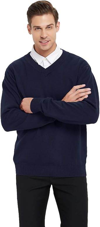 TopTie Men Pullover Sweaters Casual Slim Fit Knitted Thermal Basic Designed