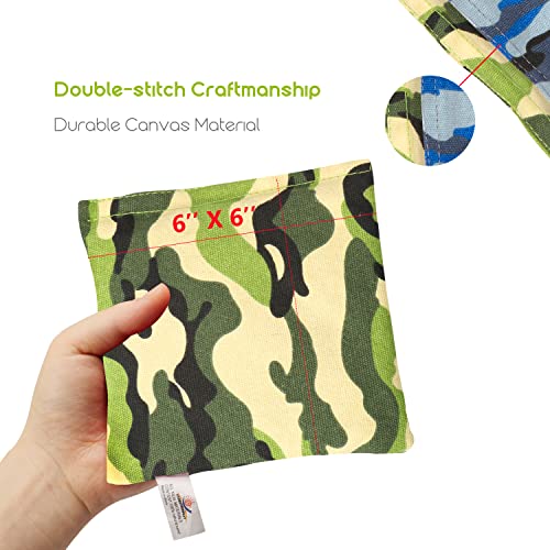 Exercise N Play Cornhole Bags Set-Premium All Weather Resistant Duckcloth Corn Hole Bags Set Of 8 For Cornhole Bean Bag Toss Games Cornhole Outdoor Games -Regulation Size & Weight-Includes Tote Bags #TOP3