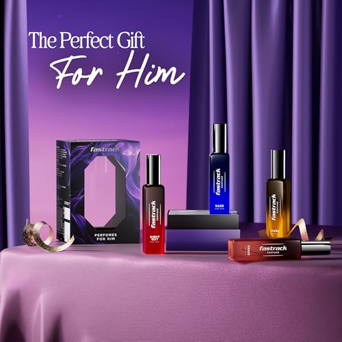 Image of Fastrack Perfume Gift Set for Men | 4 X20 ml Perfumes | Aqua & Woody Perfumes | Best gift pack for men |IFRA certified
