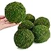 BYHER Decorative Moss Balls Set - Fake Moss Balls for Bowl Fillers, Centerpiece Decor, Home Decor, Vase Filler, Wedding Decor, Table Arrangement, Coffee Accents, DIY Crafts (Large - 3.2