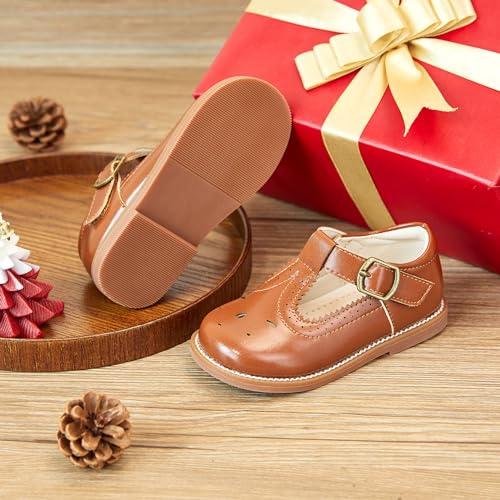 Image of PHIRAMIN Toddler Girl Mary Jane Dress Shoes-Little Girl School Uniform Shoes for Wedding Party