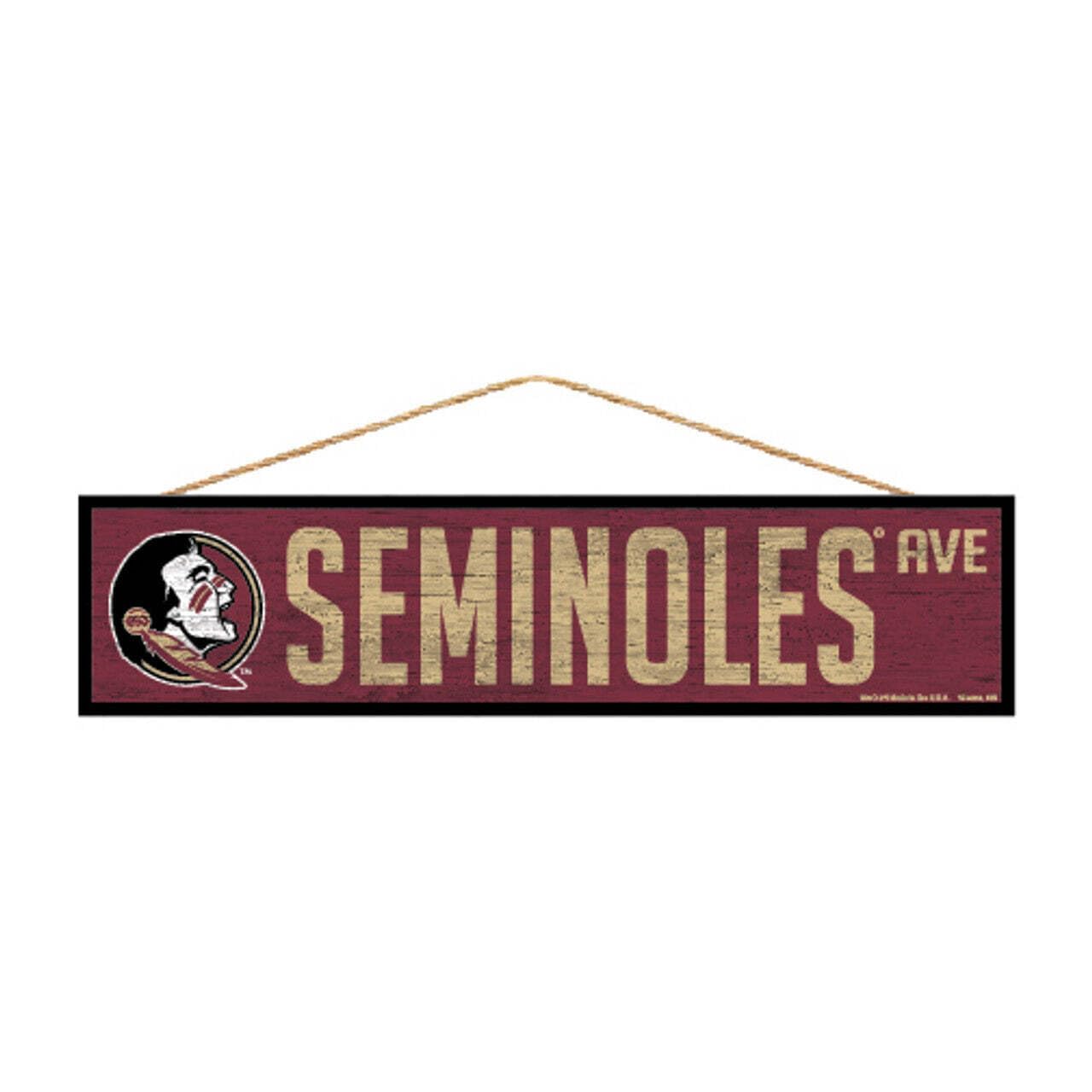 Panneau Florida State Seminoles Wood Avenue vintage en bois