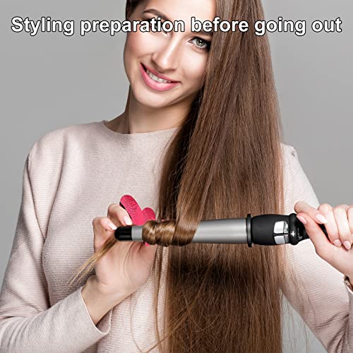 6 pieces high heat resistant finger protection guards thermal finger covers for curling and flat irons wands blow dryers hair dye heat protector glove black and rose red thumb and 2 fingers