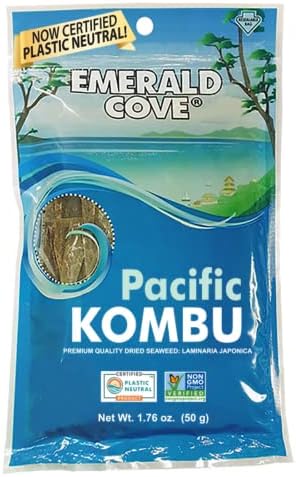 Emerald Cove Pacific Kombu Dried Seaweed, Silver Grade, 1.76 Ounce Bag