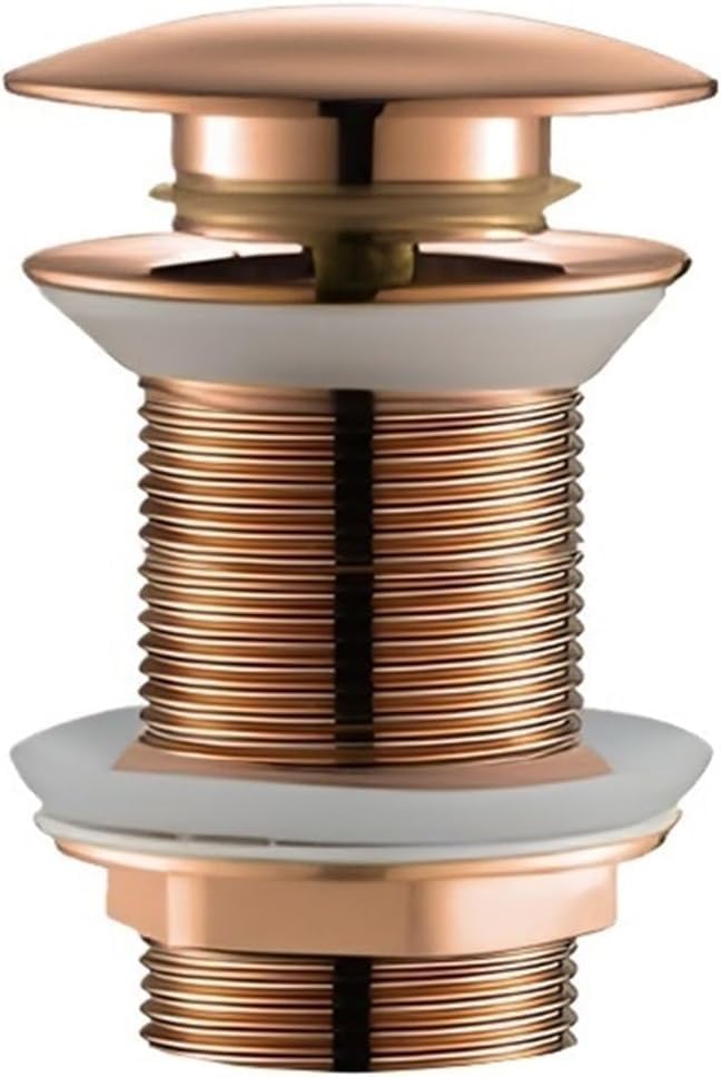 ポップアップシンクのプラグ交換 バスルームシンクストッパー 洗面台ポップアップ排水プラグカバー 排水パイプ排水管 オーバーフロー付き