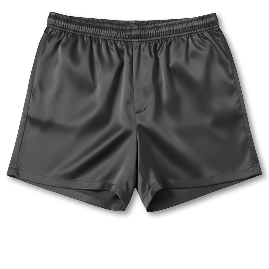 Boxer da uomo Cologne, biancheria intima in seta premium, 100% seta di gelso, 19 momme satinata, lavabile in lavatrice (DE/NL/SE/PL, alfanumerico, L, antracite)