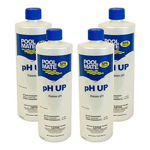 Pool Mate 1-Quart 4-Pack Premium Increase pH, Liquid pH Increaser for Hot Tub, Made in USA