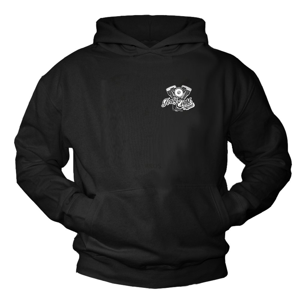 Makaya Fory Eight Squad Pull - Sweat a Capuche Moto Imprimer sur la Poitrine et Le Dos