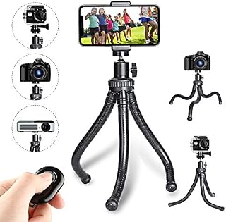 Leypin Flexible Phone Tripod,Portable and Adjustable Phone Tripod Stand with Wireless Remote
