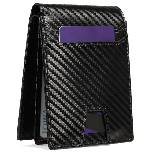 sendefn wallet for men rfid blocking bifold leather credit card holder