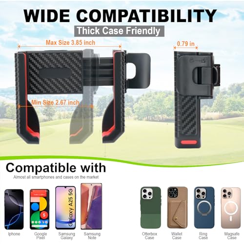 Haxmuti Magnetic Golf Cart Phone Holder Review - 8 N52 Magnetic Base, Fits EZGO & Club Car (Red) Image 6