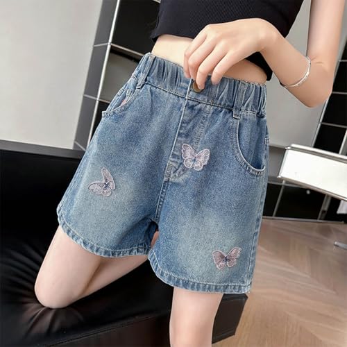 Short denim fille confortable 4-14 ans vêtement polyvalent printemps été