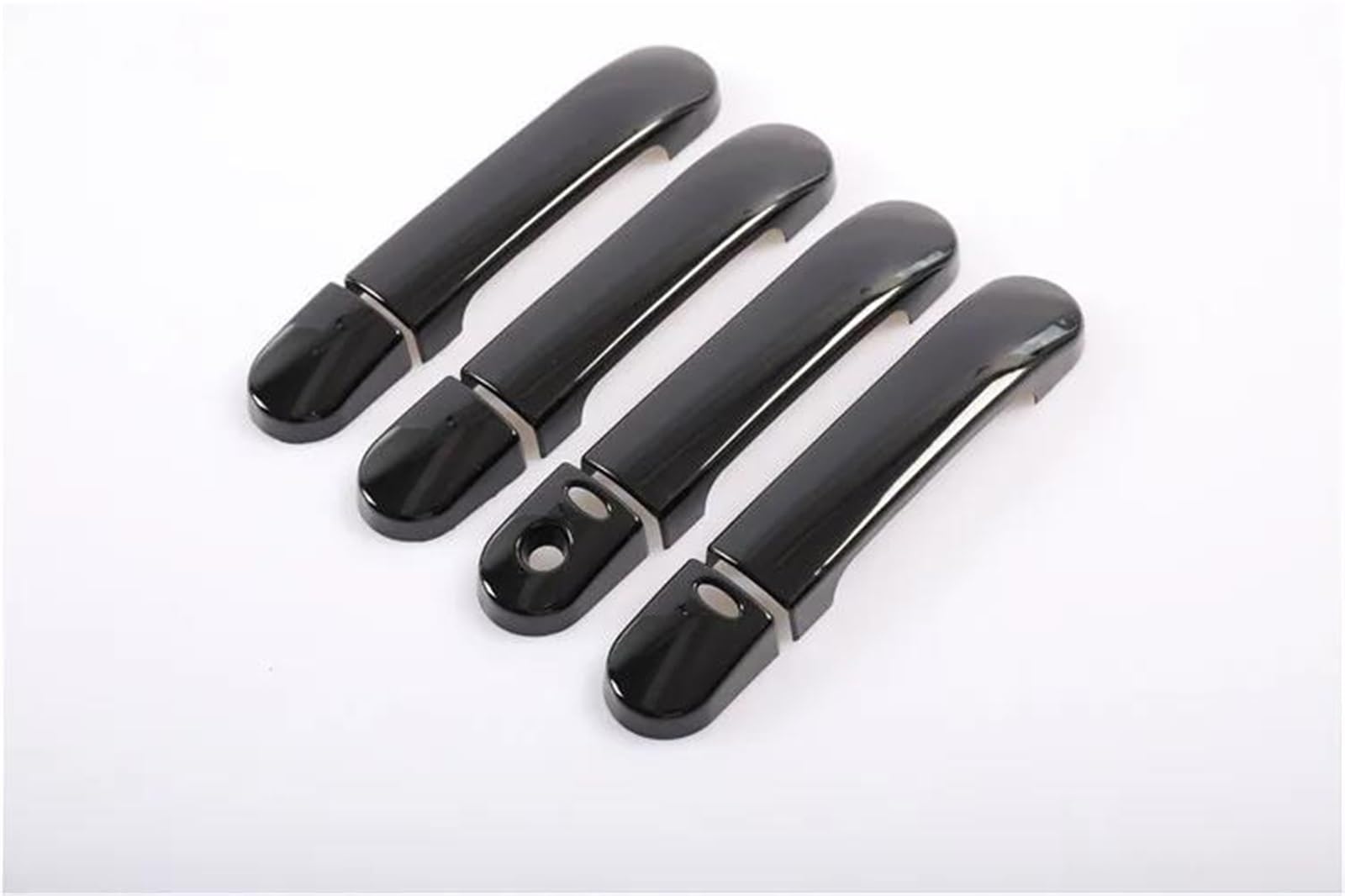 Ujnheq Black 2 Buttons For Nissan For March For Micra K12 For Tiida C11 2003-2010 Car Door Handle Covers Stickers Overlay Accessories(Black 2 Buttons)