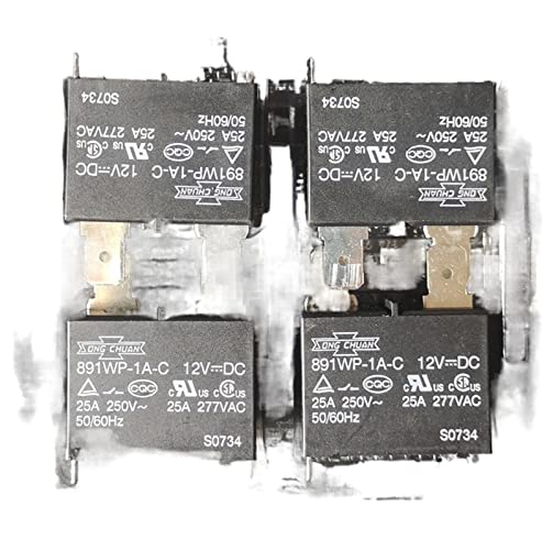Relais 891WP-1A-C-12VDC SONGCHU 12V 25A 4 broches pour circuits imprimés lot de 10 pièces