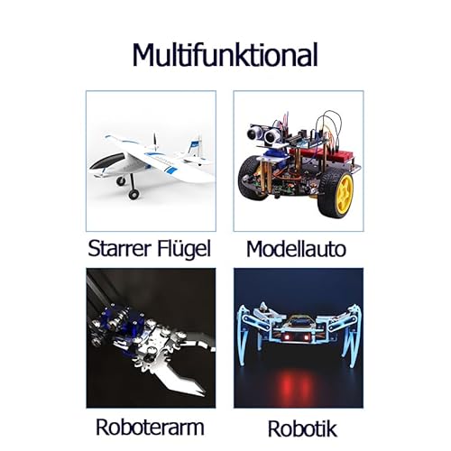 Motor Micro 9G para RC Robot/Caminar Helicóptero Barco Avión Helicóptero Coche Modelos de Vehículos Control con Cable, Compatible, Mini Modelismo para Arduino (6 piezas) - imagen 4