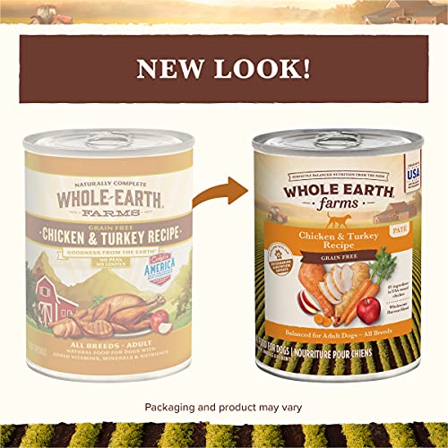 Whole Earth Farms Grain Free Chicken and Turkey Recipe Canned Dog Food - 12.7 oz Can