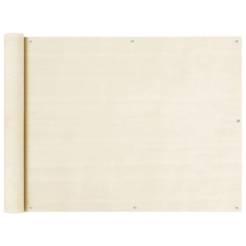 Frangivista da Balcone in HDPE, Privacy, Crema, 90x400 cm