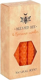 Blessed Bee Beeswax Spell Confidence & Power Candle Orange 5x11cm
