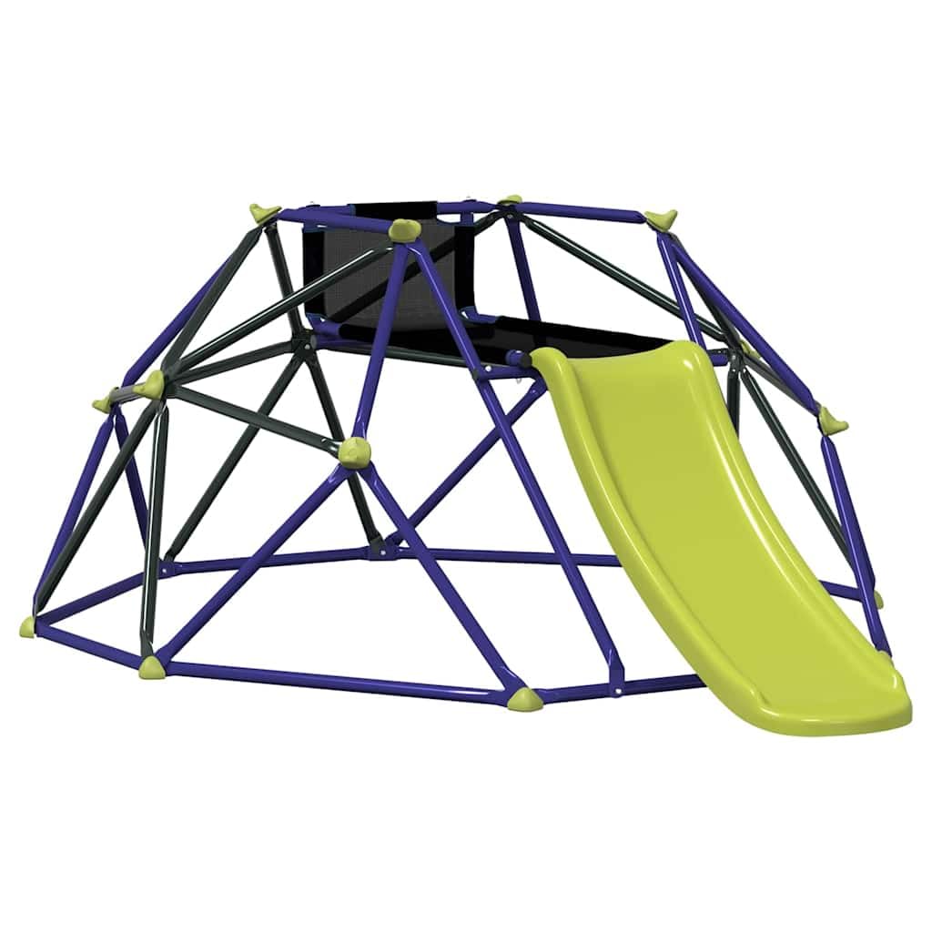 Arco de escalada para niños con tobogán, estructura de escalada estable para el jardín, dispositivo de juego al aire libre de acero resistente, 236 x 178 x 90 cm