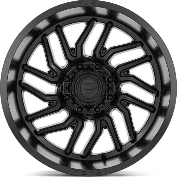 Close-up front view of the FUEL OFF-ROAD D864 Hurricane wheel