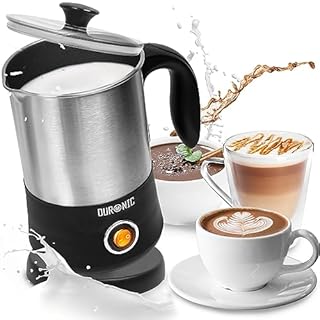 Duronic MF300 Montalatte elettrico 2 in 1, Schiumalatte automatico 300 ml, Scaldalatte 550W, Cappucinatore, Emulsionatore, Facile da usare e pulire, Ideale per caffè cioccolata calda cappuccino latte