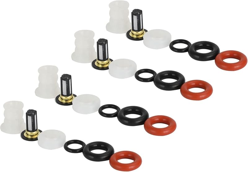 Kit de reparo de injetores de combustível Frezon com filtros e anéis O-ring para Acura RSX, TSX e Honda Civic – 4 unidades