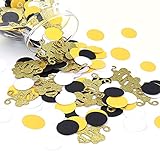 Amplia aplicación: estos confeti de color amarillo y negro brillantes pueden decorar tu cumpleaños, baby shower, evento de jardín, ceremonia, recepción y fiesta temática de abejas. También puedes añadir el toque perfecto a invitaciones, decorar la pared, mesa de postre y más