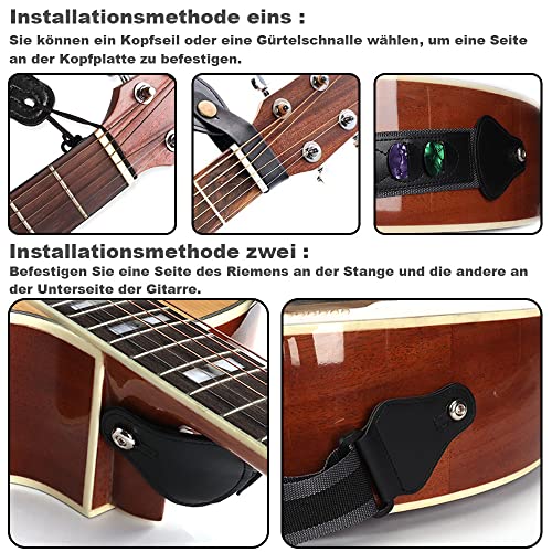 Sangle de Guitare, Sangle Guitare Réglables avec extrémités en cuir, avec 10 Médiators, 1 Bouton de Sangle, 2 Bouton… - Les Beatles, Paul McCartney, John Lennon, RIngo Starr, George Harrison Sangle de Guitare, Sangle Guitare Réglables avec extrémités en cuir, avec 10 Médiators, 1 Bouton de Sangle, 2 Bouton… – Image 7