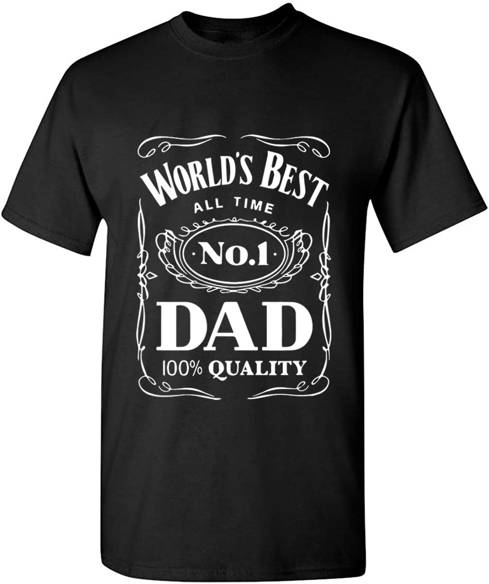 CGVEKVWorld´s Best No. 1 Dad Daddy Father Day giftsT-Shirt Black