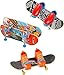 Hot Wheels Skate Tony Hawk Fingerboard & Removable Skate Shoes Multipack, 4 Fully Assembled Boards, 2 Pairs of Skate Shoes, 1 Exclusive Set (Styles May Vary)