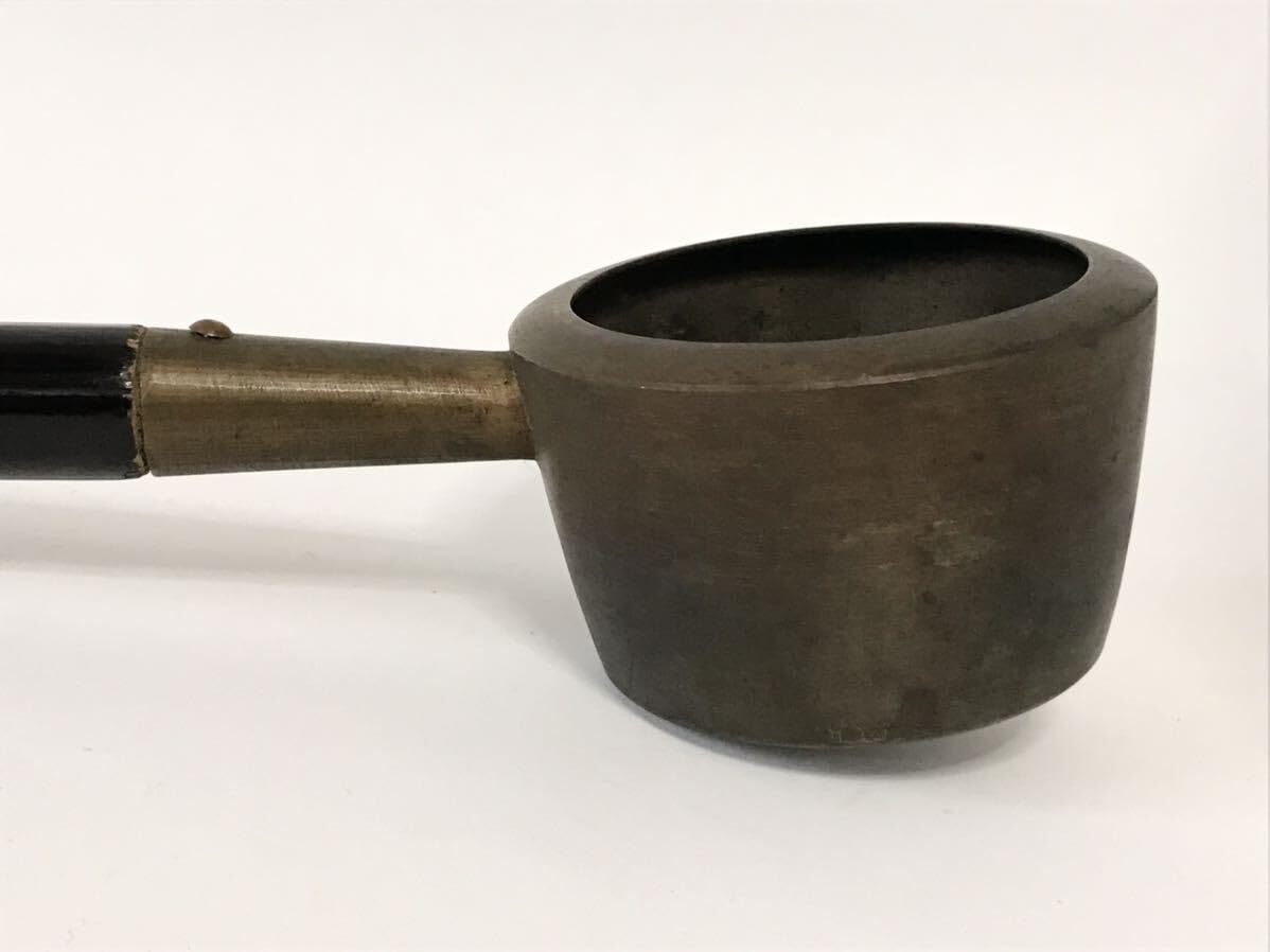 Amazon.co.jp: 戦前骨董品アンティーク真鍮柄杓火のしアイロンレトロ