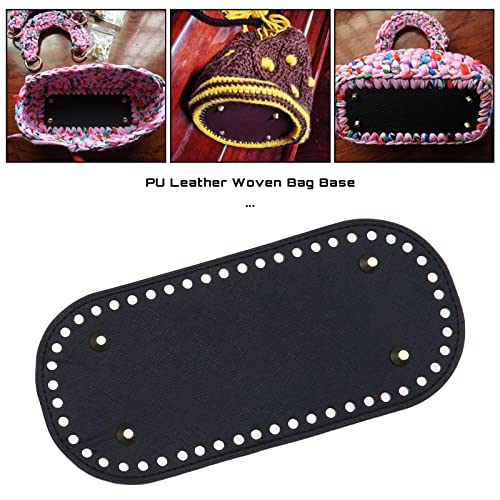 Create idea 4PCS Crochet Bag Bottom PU Leather Oval Shape Handbag Base Shaper Pad Bag Cushion for Handmade DIY Bag Accessories 4 Colours 22x10 cm - Image 2