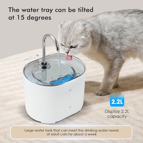 Fuente de agua automática para gatos 2.2L AIMIGU miniatura 6
