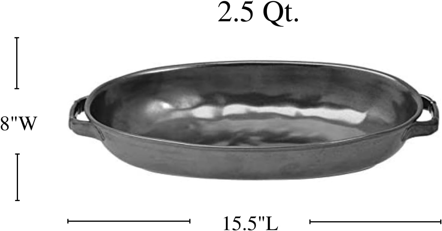 Juliska Pewter Stoneware 15.5" Baker