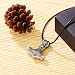 sailimue Collar Thor Cuero con Acero Inoxidable Viking Hammer Collar Negro Mjolnir...
