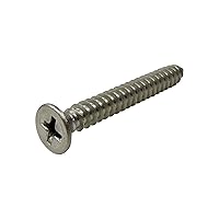 Vista 19 de Tornillos de madera M4x10mm, tornillo Phillips de cabeza plana de acero inoxidable, tornillo autorroscante de cabeza avellanada Phillips