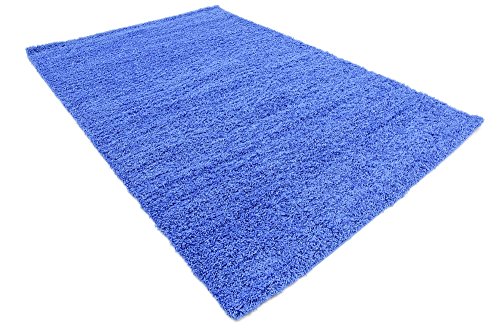 Unique Loom Solid Shag Periwinkle Blue Area Rug – 6′1″ × 9′0″ – product image 4